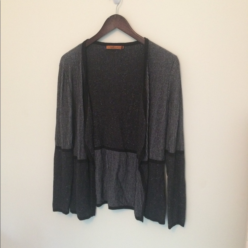 Black and Grey Sweater Top